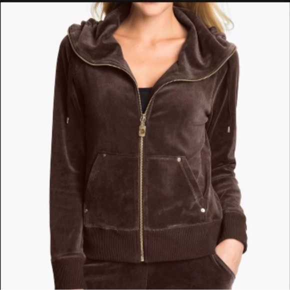 Michael Kors velvet jacket brown velour stretch - Picture 5 of 8